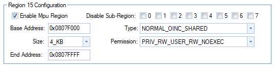 Non cacheable area in |ti-halcogen|